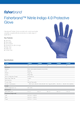 Fisherbrand™ Guante de protección de nitrilo Indigo 4.0