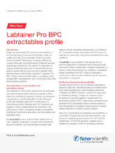 Perfil de Extraíbles del contenedor Thermo Scientific Labtainer Pro BPC